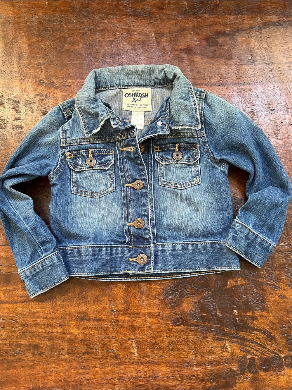 OshKosh B'gosh Y2K Girls' Vintage-Look Blue Denim Jacket